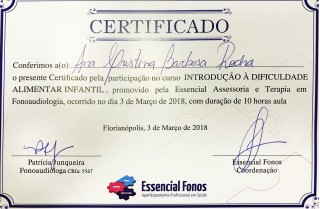 Introduo a Dificuldade Alimentar Infantil ano 2018